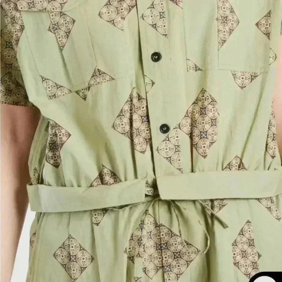 Laurence bras French printed playsuit romper in green paisley print in size 1 - Picture 9 of 12